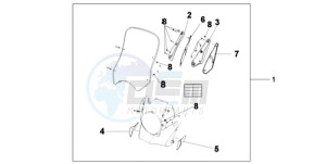 XL700VA9 Europe Direct - (ED / ABS SPC) drawing WINDSCREEN