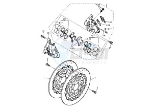 XJR 1200 drawing FRONT BRAKE CALIPER