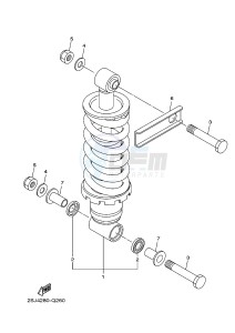 XJ6NA XJ6S 600 DIVERSION (S-TYPE) (36BH 36BJ) drawing REAR SUSPENSION