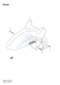 DL650 (E2) V-Strom drawing FRONT FENDER (DL650AL1 E24)