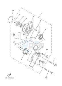 YFM450FWAD YFM45FGPHD GRIZZLY 450 IRS (1CTX 1CTY) drawing WATER PUMP