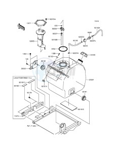 MULE PRO-DX KAF1000EGF EU drawing Fuel Tank