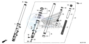 CBR650F 2ED - (2ED) drawing FRONT FORK