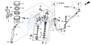 ST1300 drawing RR. BRAKE MASTER CYLINDER (ST1300A)