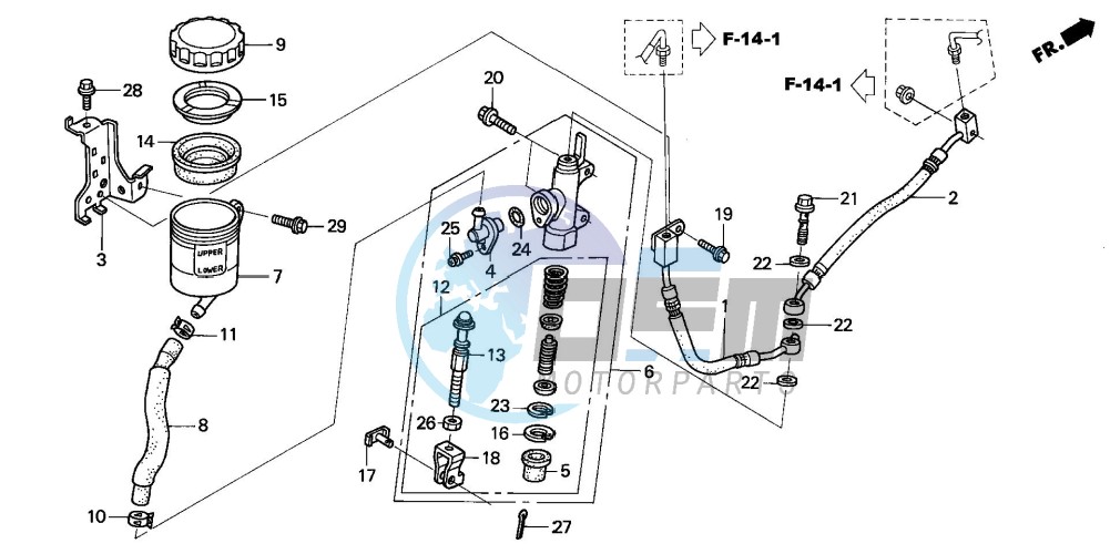 RR. BRAKE MASTER CYLINDER (ST1300A)