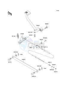 EN 500 C [VULCAN 500 LTD] (C6-C9) [VULCAN 500 LTD] drawing BRAKE PEDAL_TORQUE LINK