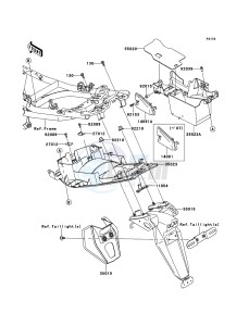 ER-6n ER650A8F GB XX (EU ME A(FRICA) drawing Rear Fender(s)