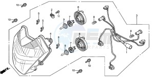 FJS600 SILVER WING drawing HEADLIGHT