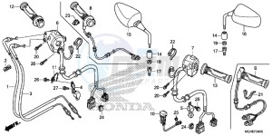 VFR1200XE CrossTourer - VFR1200X 2ED - (2ED) drawing SWITCH/CABLE/MIRROR (VFR1200X/XA/XL)