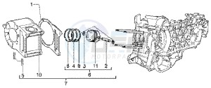 X9 180 Amalfi drawing Cylinder-piston-wrist pin assy