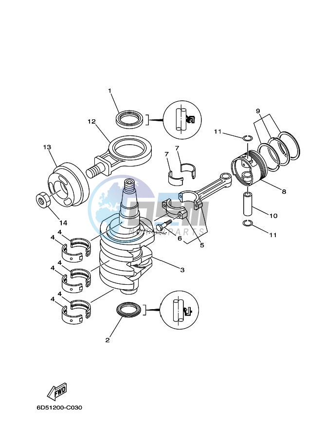 CRANKSHAFT--PISTON