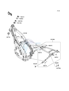 KX250F KX250T8F EU drawing Frame