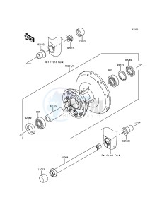 W800 EJ800AFFA GB XX (EU ME A(FRICA) drawing Front Hub