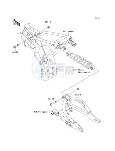 KLX 110 A (KLX110 MONSTER ENERGY) (A6F-A9FA) A6F drawing REAR SUSPENSION