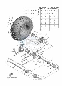 YXE850EBN YXE85WPBK (B0D1) drawing REAR WHEEL 2