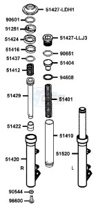 PEOPLE S 300 I drawing Separated Parts Of FrFork