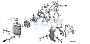 XL700VA9 France - (F / ABS CMF) drawing RADIATOR