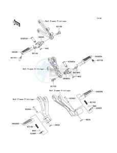 ZX 600 B [NINJA ZX-6RR] (K1) [NINJA ZX-6RR] drawing FOOTRESTS