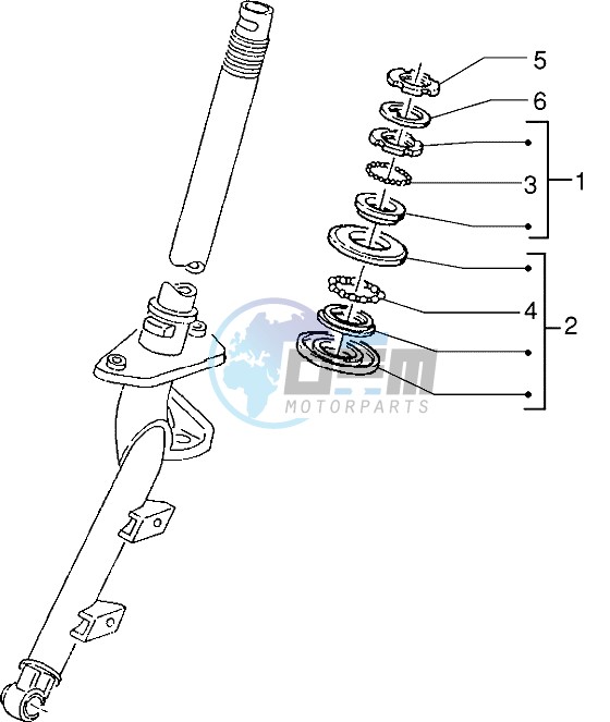 Steering bearing ball tracks