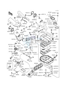 ZX 750 N [NINJA ZX-7RR] (N1-N2) [NINJA ZX-7RR] drawing AIR CLEANER