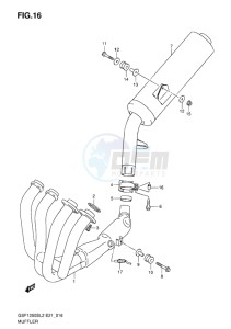 GSF-1250S ABS BANDIT EU drawing MUFFLER