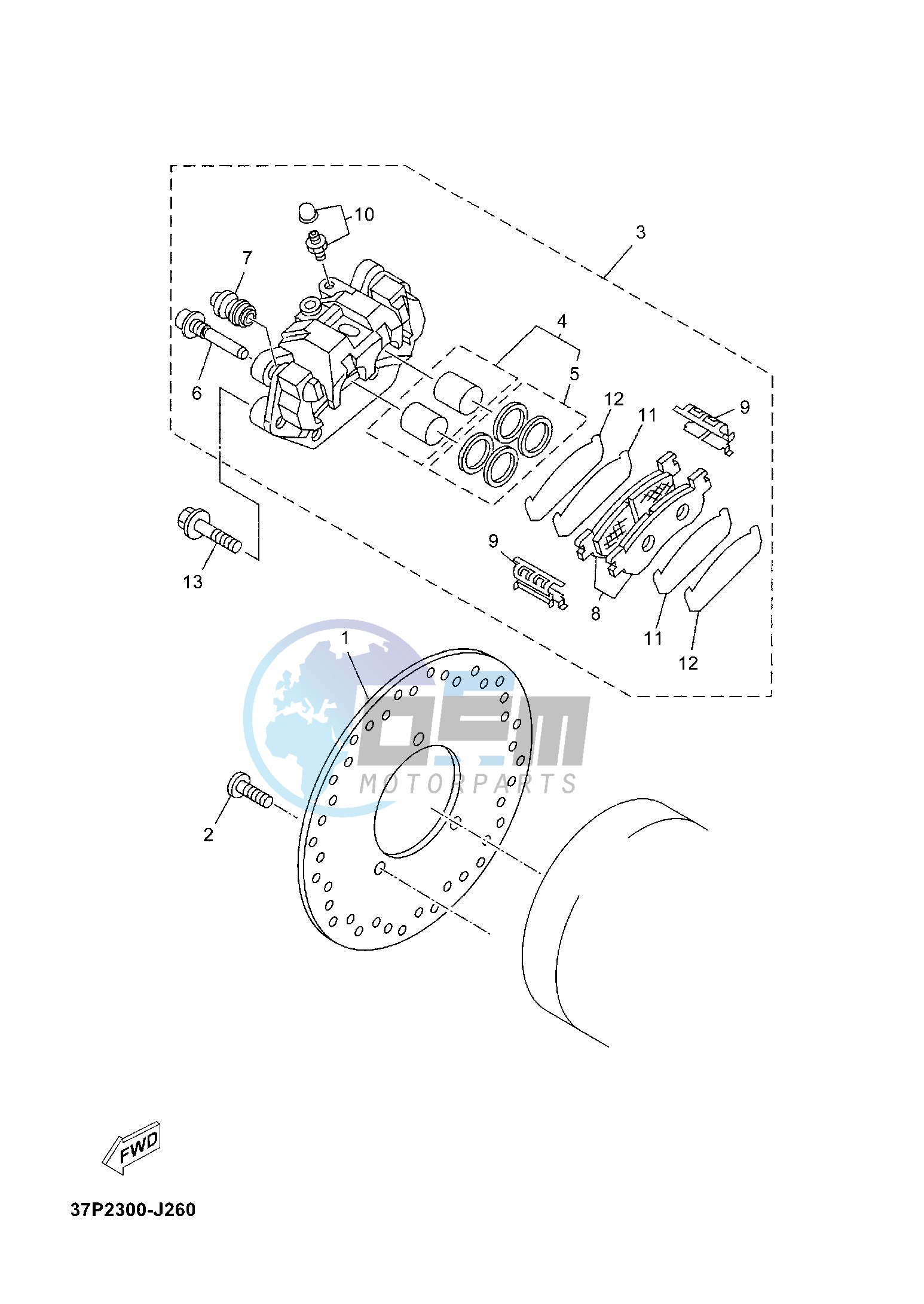 REAR BRAKE CALIPER