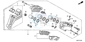 XL1000VB drawing REAR BRAKE CALIPER (XL1000V)