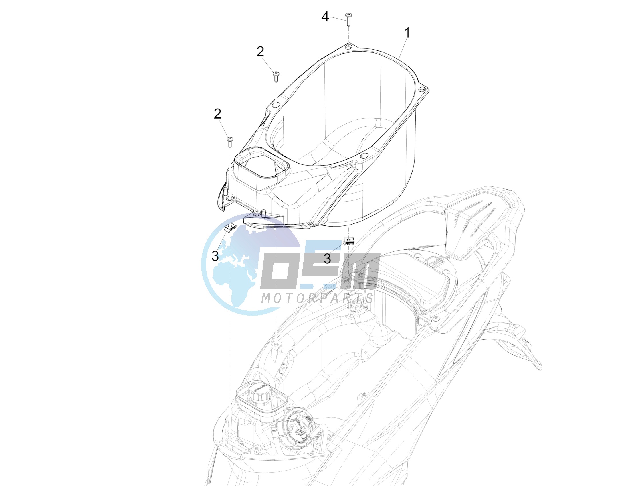 Helmet housing - Undersaddle