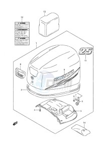 DF 25 V-Twin drawing Engine Cover