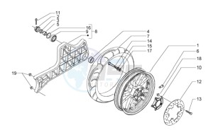 Beverly 500 drawing Rear Wheel