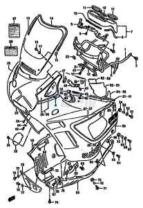 GSX750F (K-T) drawing COWLING (MODEL L)