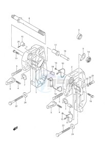 DF 9.9 drawing Clamp Bracket Power Tilt/Tiller Handle