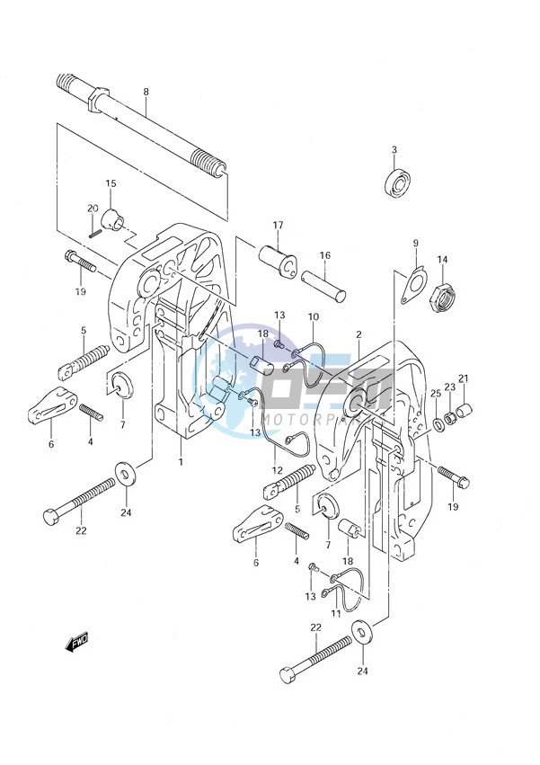 Clamp Bracket Power Tilt/Tiller Handle