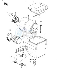 KLX 250 A [KLX250] (A1-A2) [KLX250] drawing AIR CLEANER