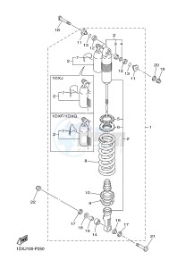 WR450F (1DXJ 1DXF 1DXH 1DXG) drawing REAR SUSPENSION