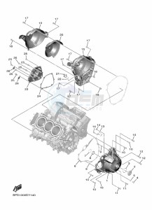 NIKEN GT MXT890D (BFD1) drawing CRANKCASE COVER 1