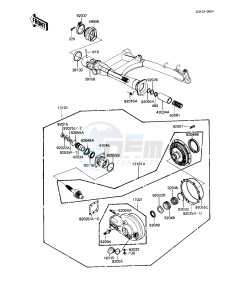 KZ 1100 D [SPECTRE] (D1-D2) [SPECTRE] drawing DRIVE SHAFT_FINAL GEARS