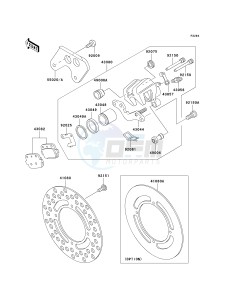 KX 85 A [KX85 MONSTER ENERGY] (A6F - A9FA) A6F drawing REAR BRAKE