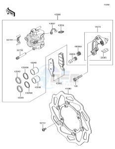 KX450F KX450HHF EU drawing Front Brake