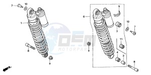 CB1300F1 CB1300SUPER FOUR drawing REAR CUSHION