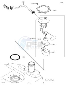 BRUTE FORCE 750 4x4i EPS KVF750GJF EU drawing Fuel Pump