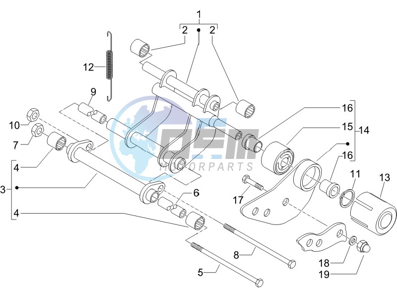 Swinging arm