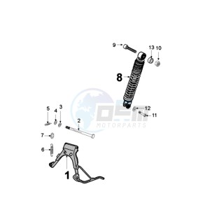 LUDIX 12 RL2 drawing REAR SHOCK AND STAND