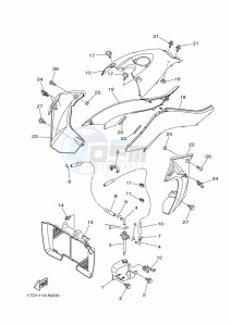 YFZ450R (BW2T) drawing SIDE COVER