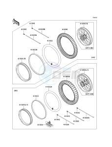 KX 85 A [KX85 MONSTER ENERGY] (A6F - A9FA) A9F drawing WHEELS_TIRES