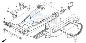 VF750C drawing SWINGARM