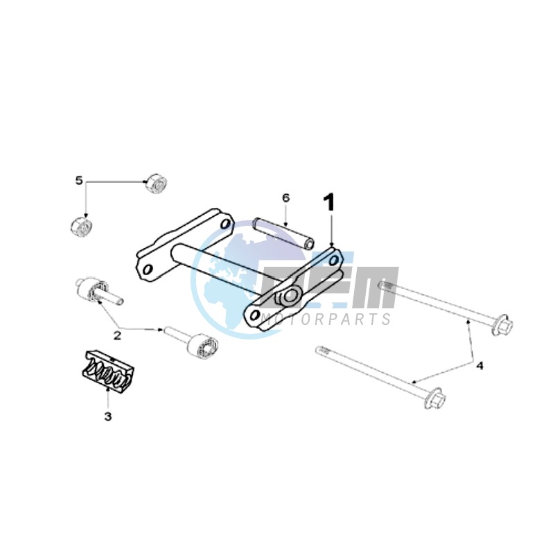 ENGINEMOUNT WITH SHORT MOUNT RUBBERS