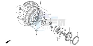 VF750C drawing REAR WHEEL