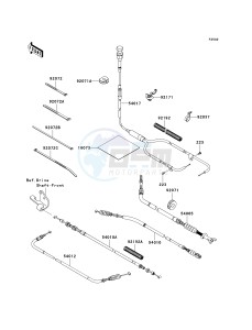 KRF 750 D [TERYX 750 4X4] (D8F) D8F drawing CABLES