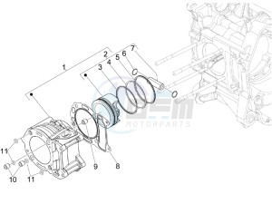 MP3 300 LT Sport ABS drawing Cylinder-piston-wrist pin unit